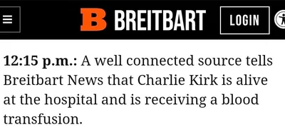 Charlie Kirk Receives Blood Transfusions, Remains in Stable Condition