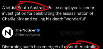 Australian police caught celebrating Charlie Kirk's death, no action taken