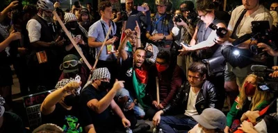 Violent infiltrator at Huntington Beach vigil spotted at Detroit pro-Palestine events