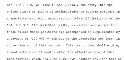 White House raises H1B visa fee to $100,000, denying entry to some