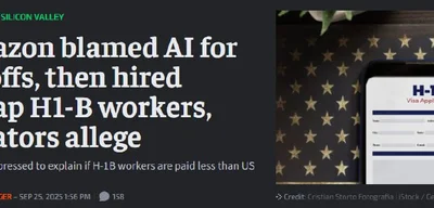 Amazon blames layoffs on AI, then hires over 10,000 H-1B workers
