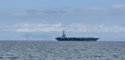 USS Gerald R. Ford carrier strike group operates in western Mediterranean