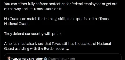 Texas and California governors clash over National Guard authority