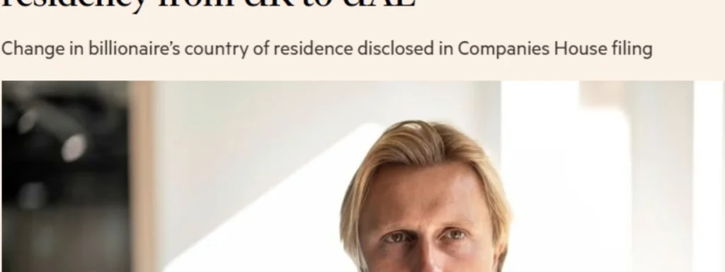 Revolut founder Nikolay Storonsky moves from London to UAE