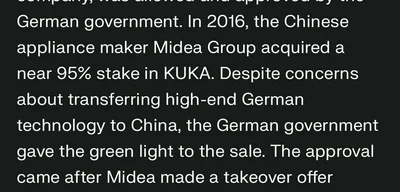 Merkel's government allowed China access to advanced German technology