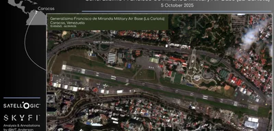 Satellite imagery confirms air defense deployment at La Carlota Military Air Base