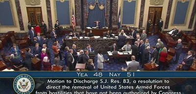 U.S. Senate votes against debate on War Powers Act resolution