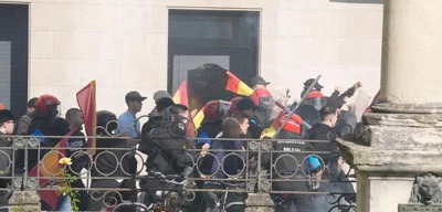 Spanish Falangists clash with Antifascists in Vitoria-Gasteiz