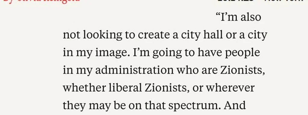 Zohran Mamdani plans to include Zionists in his administration