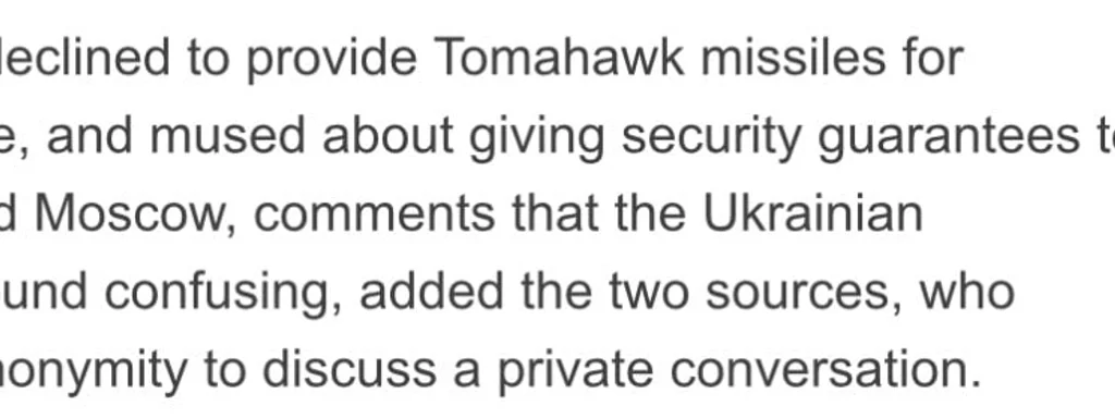 Trump declines to provide Tomahawk missiles for Ukraine, suggests security guarantees for Kyiv and Moscow