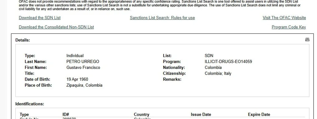 Featured image for: US sanctions Colombian President Gustavo Petro and family for narcotics ties US sanctions Colombian President Gustavo Petro and family for narcotics ties