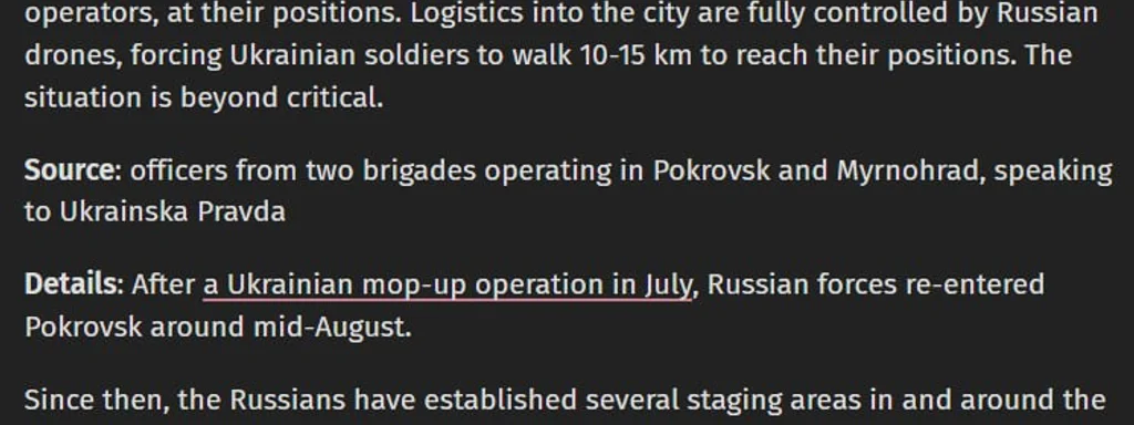 At least 250 Russian troops engage in firefights in Pokrovsk