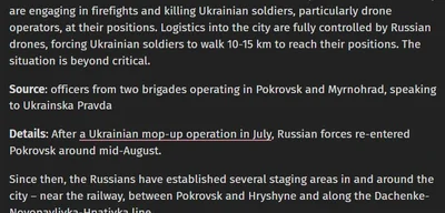 At least 250 Russian troops engage in firefights in Pokrovsk