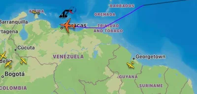 Russian Il-76TD Cargo Plane lands in Caracas, Venezuela