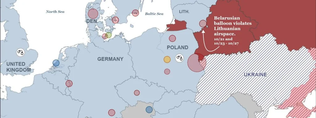 Balloons from Belarus impede operations at Vilnius Airport