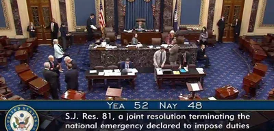 U.S. Senate votes 52-48 to end Trump-era national emergency on Brazil tariffs