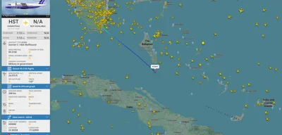 U.S. Air Force Dornier C-146A Wolfhound flies towards Puerto Rico