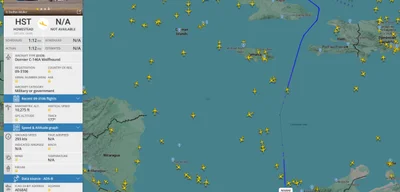 Dornier C-146A Wolfhound of U.S. Air Force spotted off Cartagena, Colombia