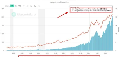 Magnificent 7 stocks reach over $20 trillion, accounting for 35% of S&P 500