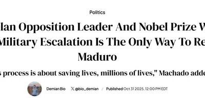 María Corina Machado urges Trump for military escalation to oust Maduro