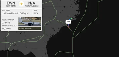 SHARK41 C-130J Hercules aircraft en route to St. Croix, U.S. Virgin Islands