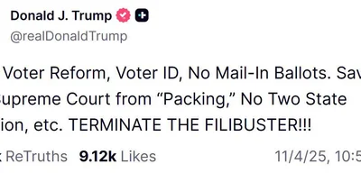 Trump proposes voter reform and opposes Democratic judicial changes