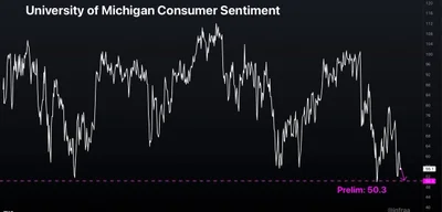 US consumer sentiment falls to 2nd lowest level on record