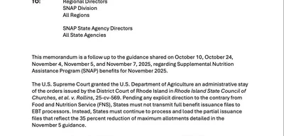 USDA orders states to recover SNAP funds or face funding cuts and lawsuits