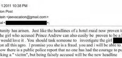 Jeffrey Epstein claims girl who accused Prince Andrew is a liar