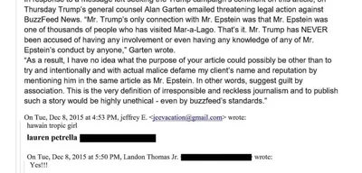 Jeffrey Epstein offers photos of Trump with girls in 2015 response