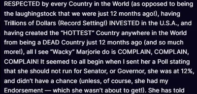 Trump withdraws support for Marjorie Taylor Greene