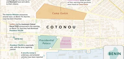 France, US, and other nations issue travel alerts for Benin coup
