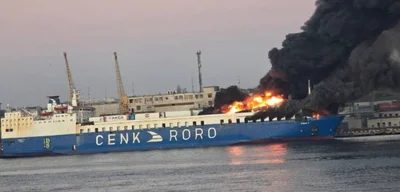 Russian kamikaze drone strikes Turkish cargo ship CENK T at Odesa Port