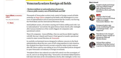 Venezuela seizes foreign oil fields, nationalizes operations