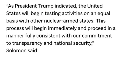 US defends plans to resume nuclear testing at Nov. 10 CTBT meeting