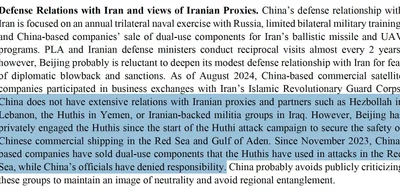 China engages Houthis to ensure shipping safety, sells dual-use components