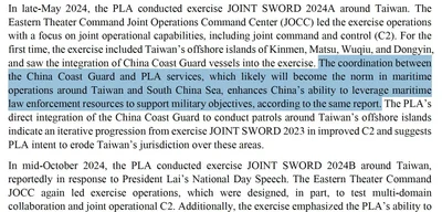 China's 2024 Joint Sword exercises include Taiwan's offshore islands