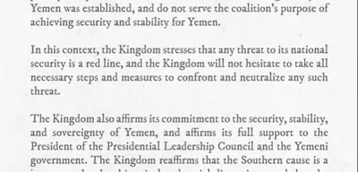 Saudi Arabia accuses UAE of threatening national security in Yemen