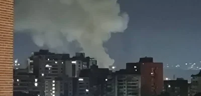 Smoke plumes rise from Fort Tiuna in Caracas, Venezuela