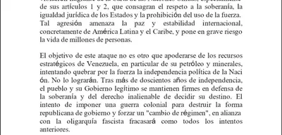 Venezuela condemns U.S. military attacks and declares State of External Commotion