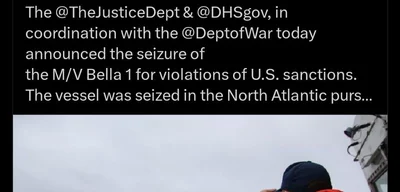 U.S. seizes Russian vessel Bella 1 for violating sanctions against Venezuela