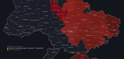 120 drones in Ukrainian airspace heading for Kyiv, missile launches likely