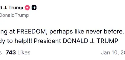 Iran is looking at freedom, USA stands ready to help, says Trump