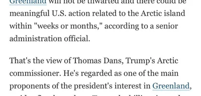 Trump administration official says U.S. action on Greenland imminent