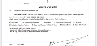 Arrest warrant for former Trump National Security Adviser John Bolton released
