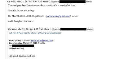 Mark Epstein questions if Putin has photos of Trump and Bill Clinton