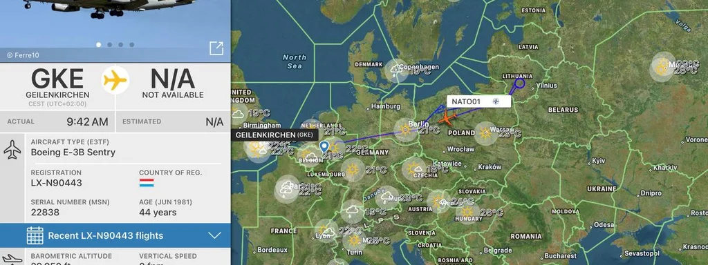 NATO E-3B Sentry Completes Surveillance Mission Over Russia Amid Heightened Tensions