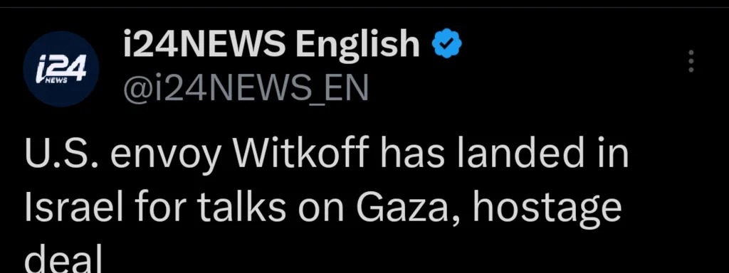 U.S. Envoy Witkoff Arrives in Israel to Negotiate Urgent Gaza Hostage Deal
