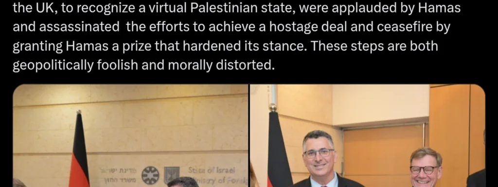 Israeli FM Sa'ar Urges Global Unity Against Palestinian State Recognition Amid Humanitarian Aid Efforts