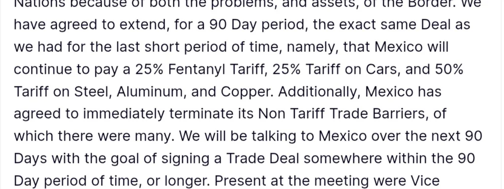 Trump and Sheinbaum Secure 90-Day Tariff Deal, Focus on Border Security and Trade